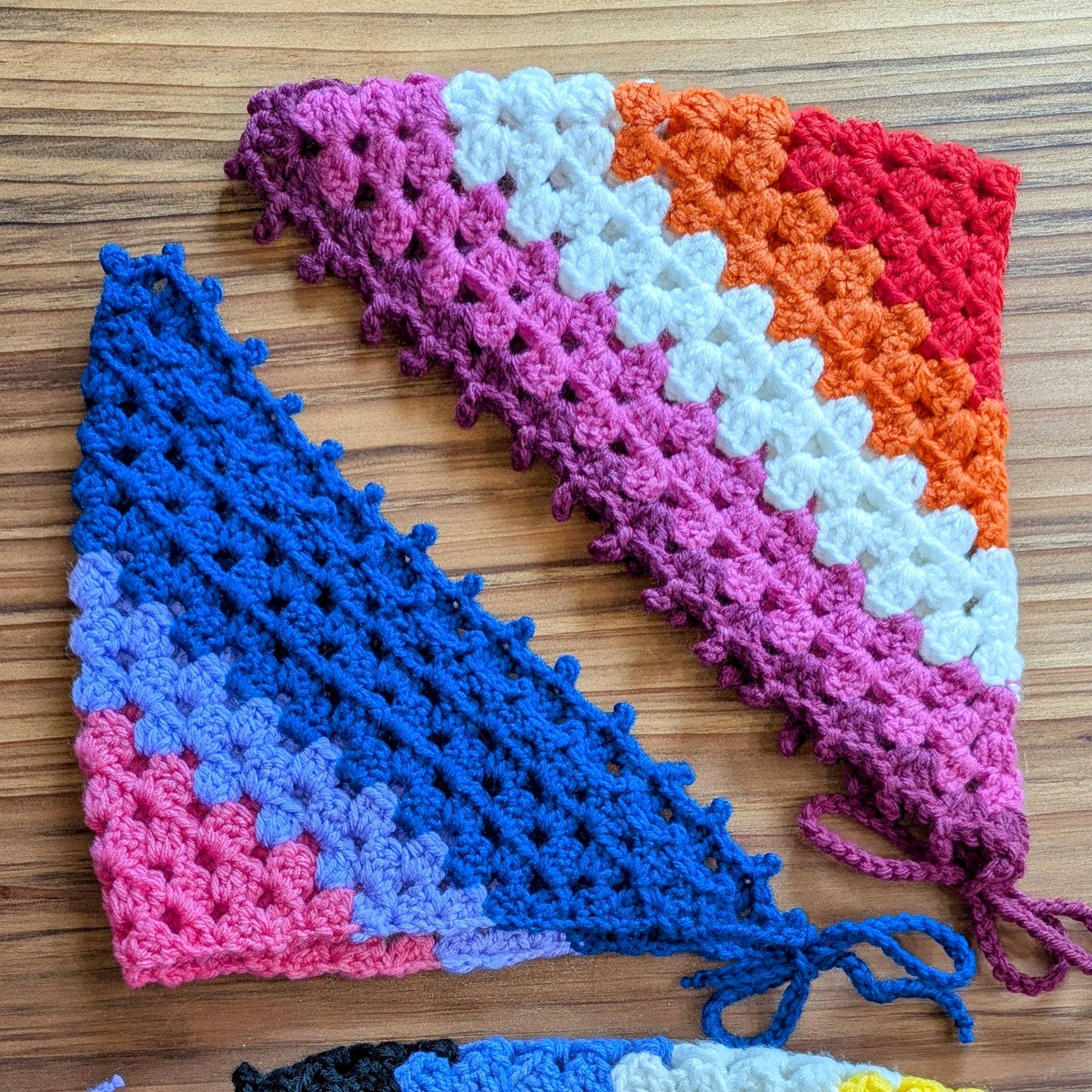 Crochet Bisexual Pride Bandana