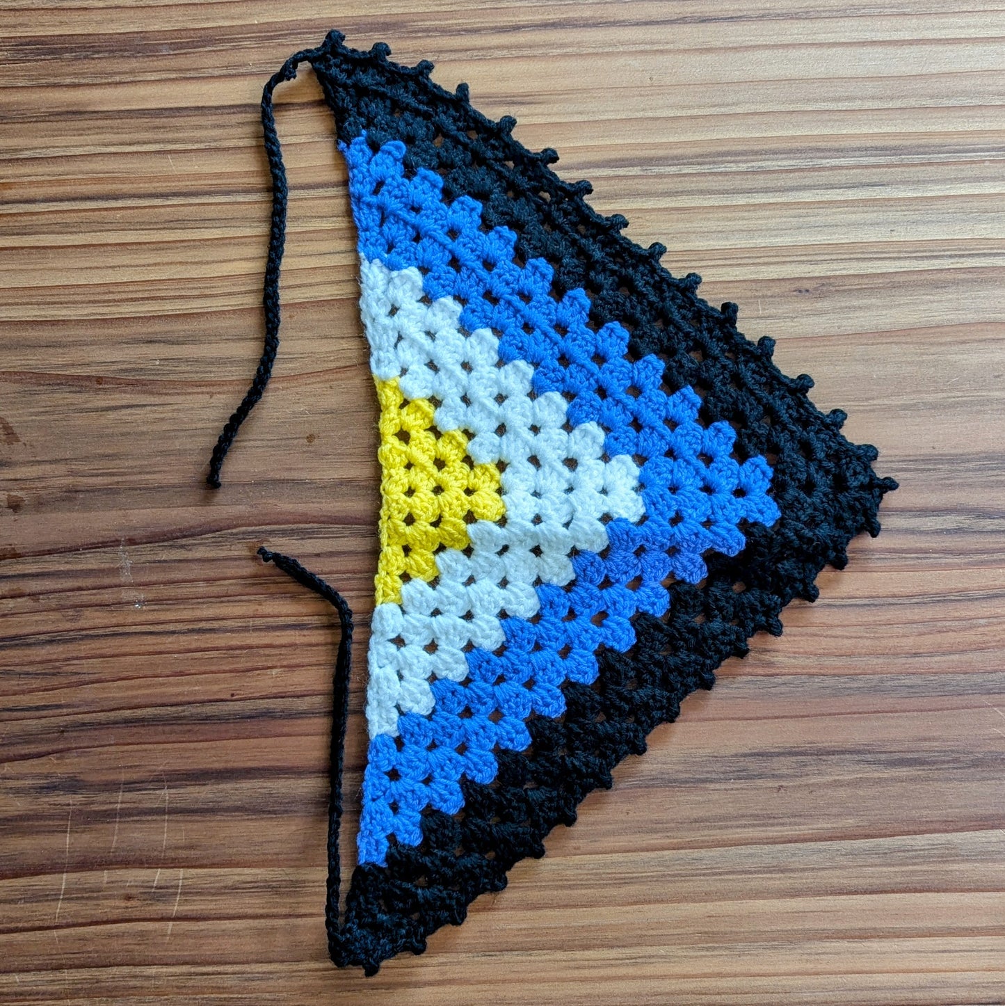 Crochet Nonbinary Pride Bandana