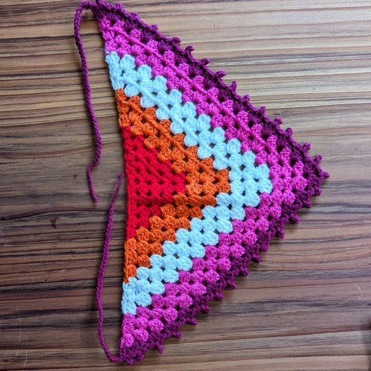 Crochet Lesbian Pride Bandana