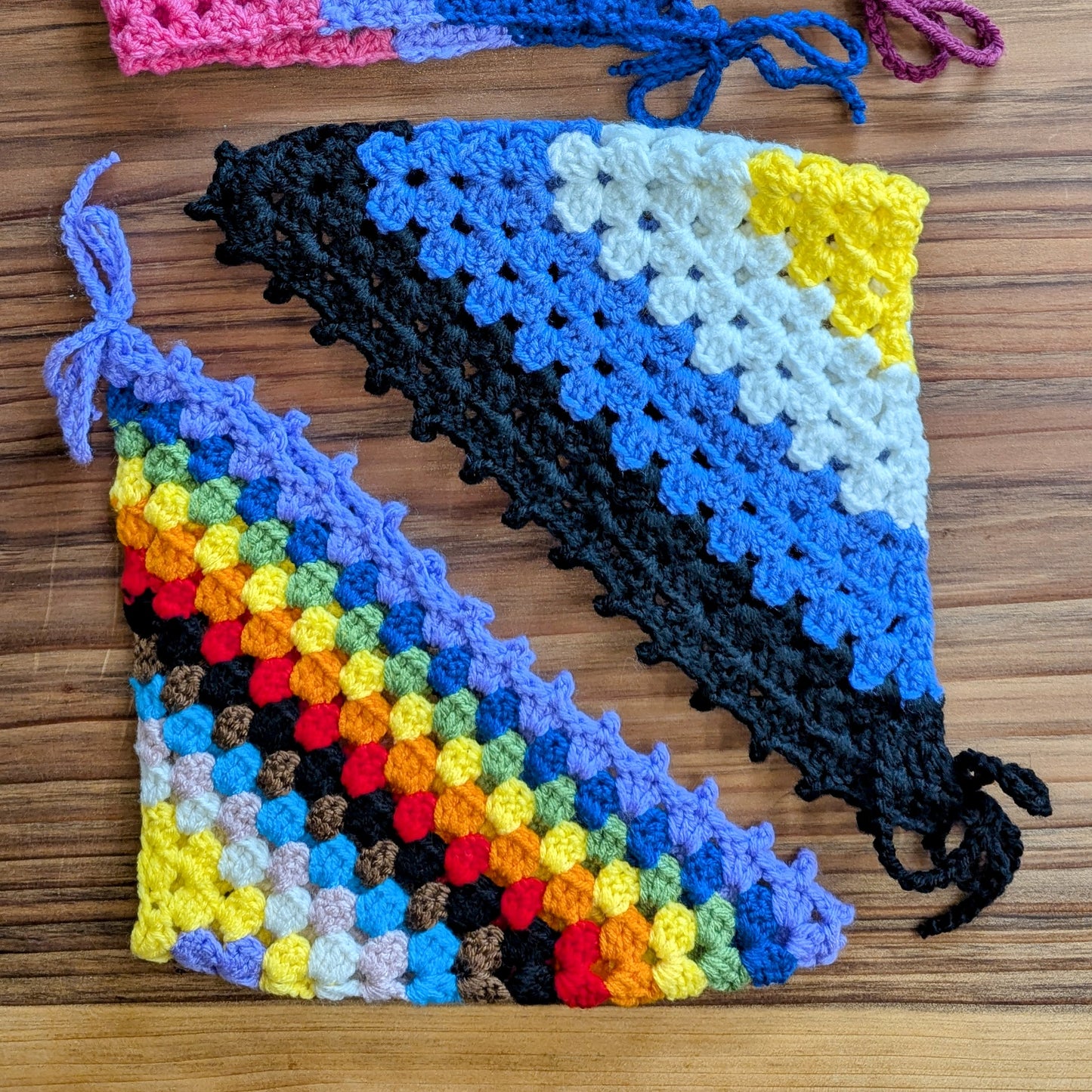 Crochet Nonbinary Pride Bandana