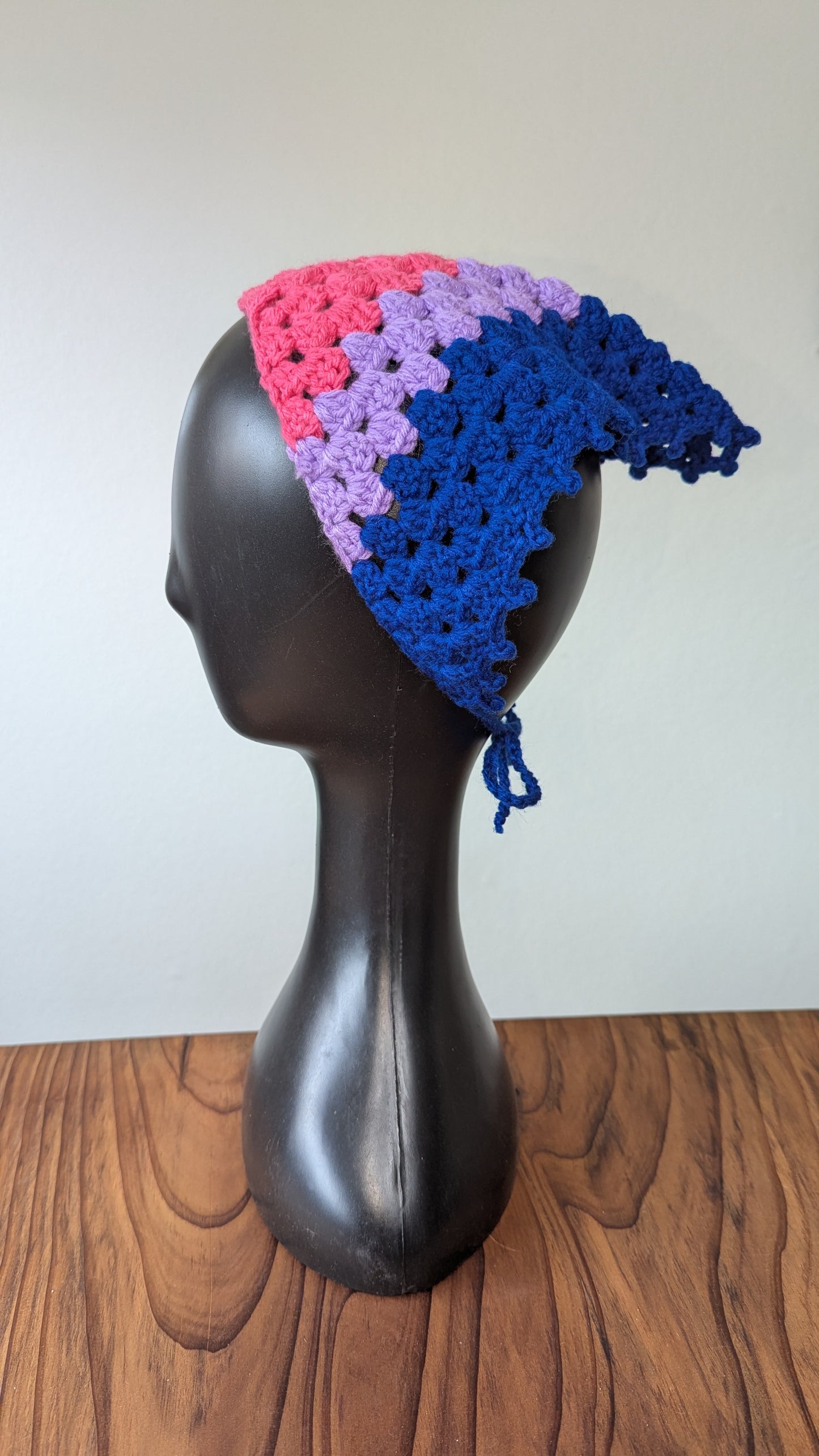 Crochet Bisexual Pride Bandana